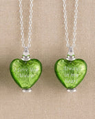 Loved Remembered Murano Glass Heart Urn - August