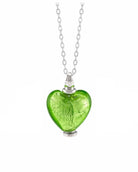 Loved Remembered Murano Glass Heart Urn - August
