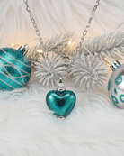Loved Remembered Murano Glass Heart Urn - December