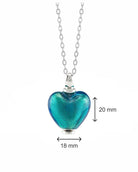 Loved Remembered Murano Glass Heart Urn - December