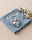 Loved Remembered Murano Glass Heart Urn - 'Enchanted Bliss'