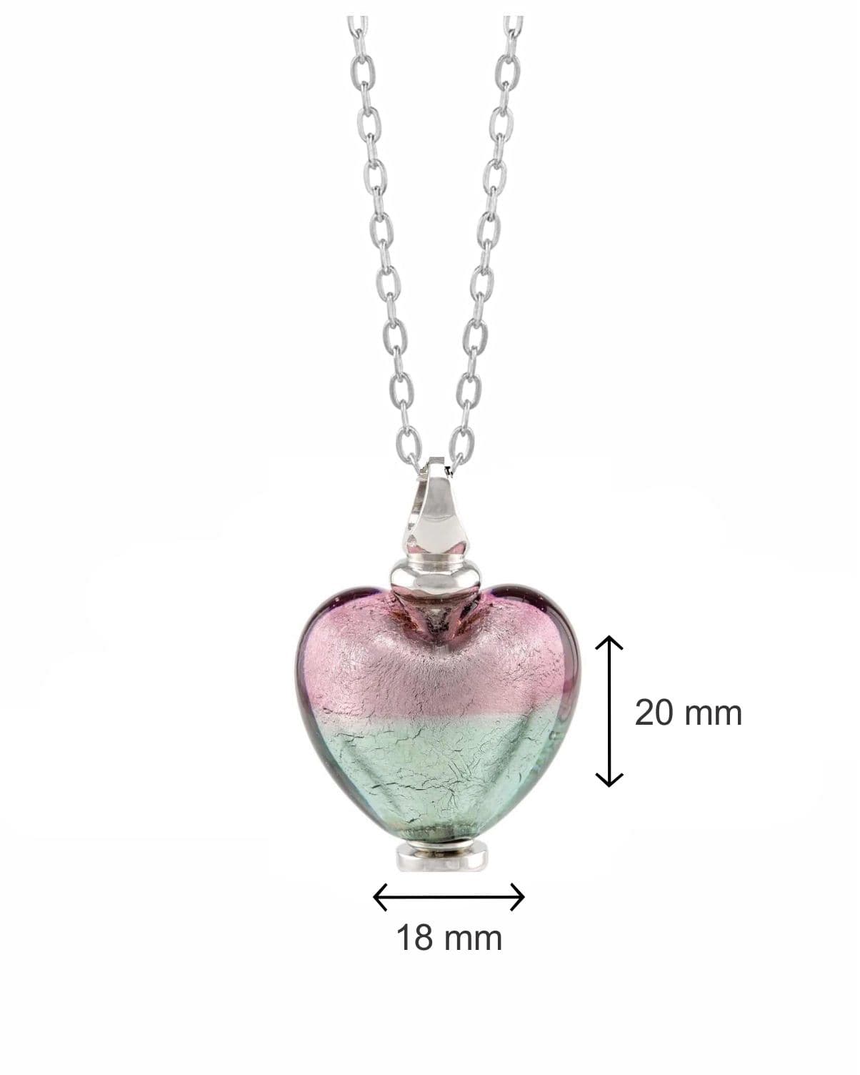 Loved Remembered Murano Glass Heart Urn - 'Enchanted Bliss'