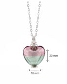 Loved Remembered Murano Glass Heart Urn - 'Enchanted Bliss'