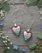 Loved Remembered Murano Glass Heart Urn - 'Enchanted Bliss'