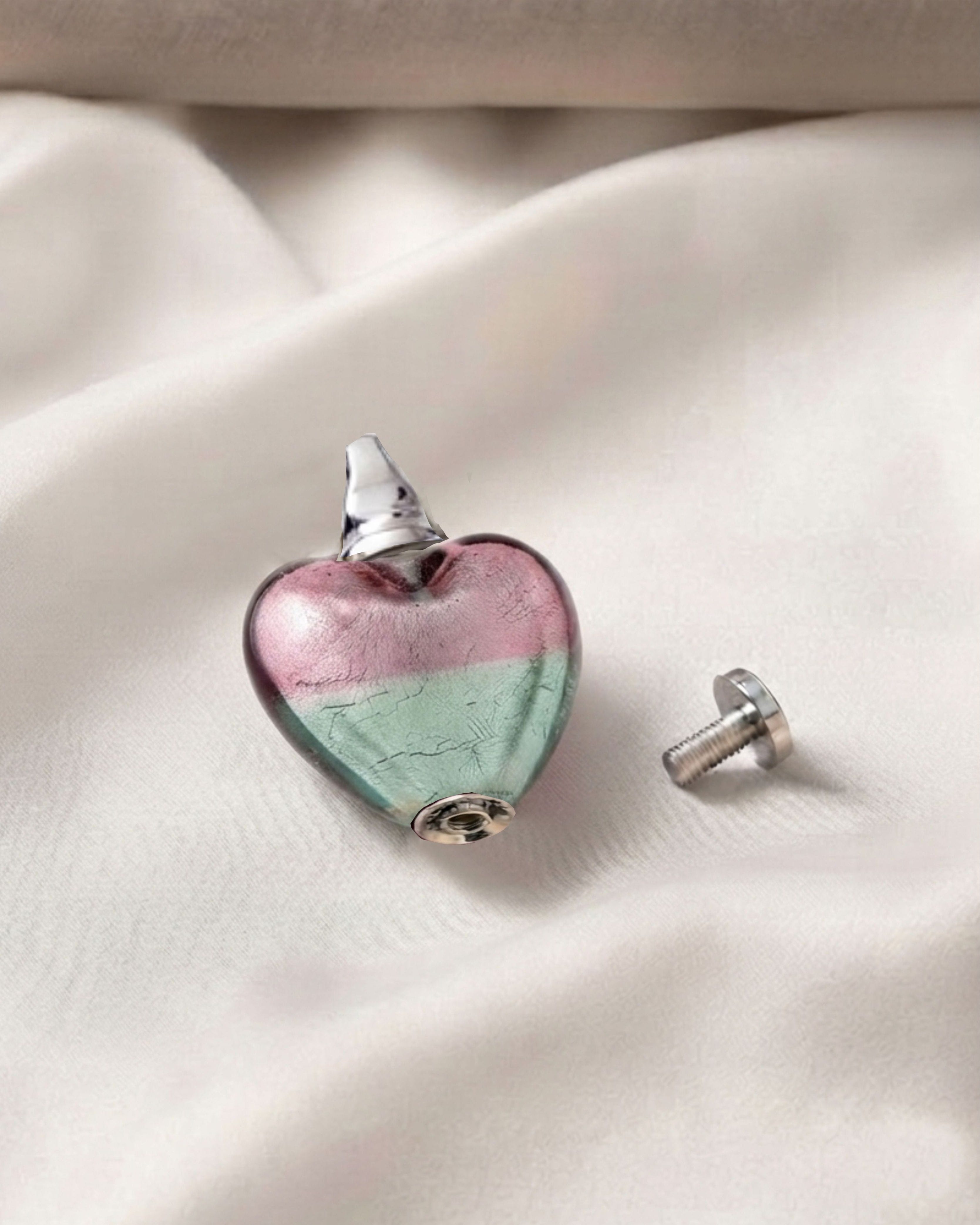 Loved Remembered Murano Glass Heart Urn - 'Enchanted Bliss'