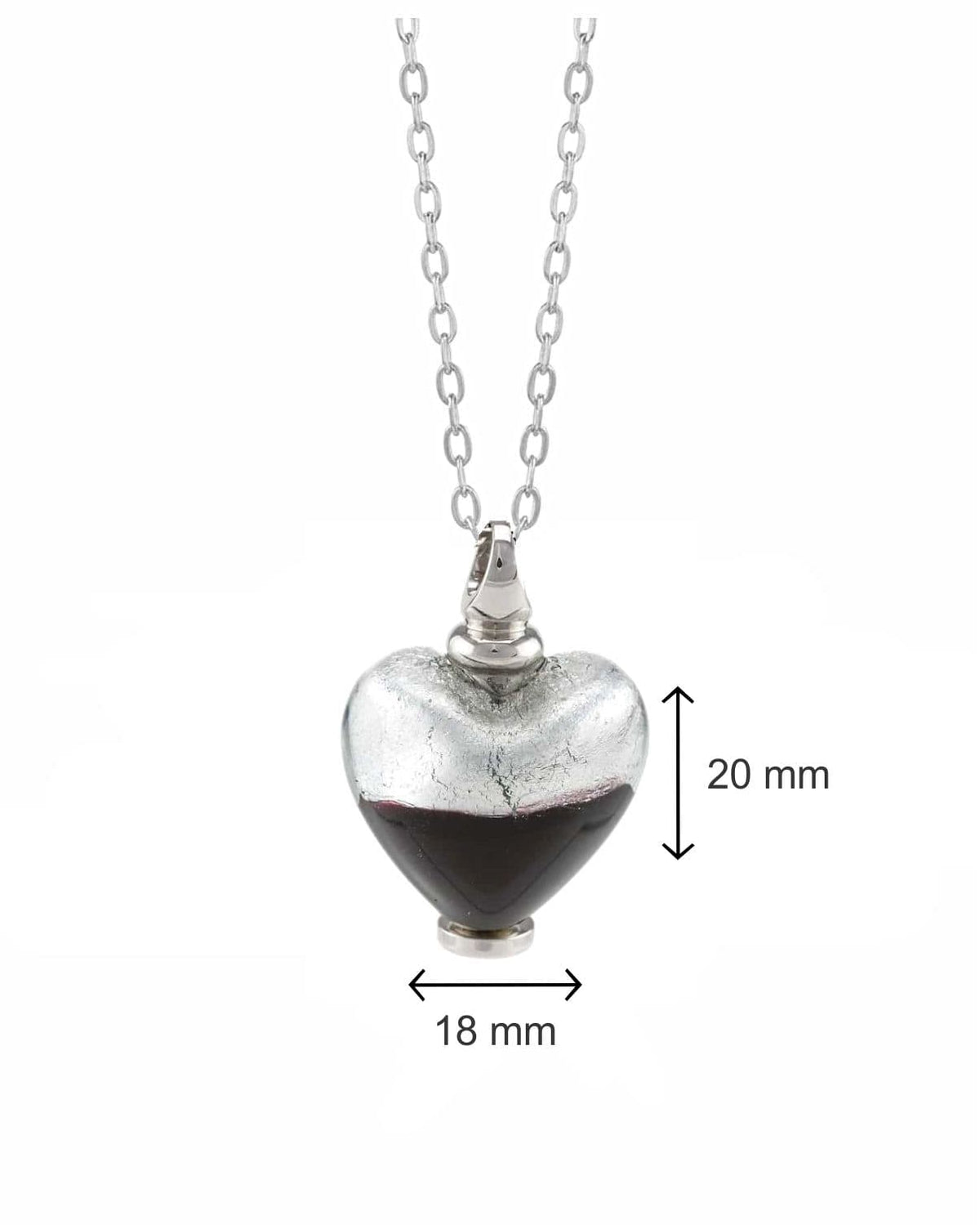 Loved Remembered Murano Glass Heart Urn - 'Eternal Promise'
