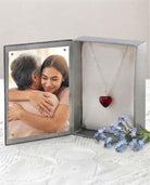 Loved Remembered Murano Glass Heart Urn - 'Everlasting Love'