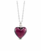 Loved Remembered Murano Glass Heart Urn - February