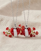 Loved Remembered Murano Glass Heart Urn - 'Glowing Hearts'