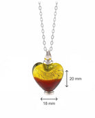 Loved Remembered Murano Glass Heart Urn - 'Guiding Light'