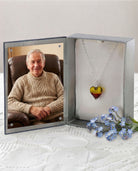 Loved Remembered Murano Glass Heart Urn - 'Guiding Light'