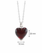 Loved Remembered Murano Glass Heart Urn - January