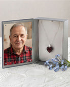 Loved Remembered Murano Glass Heart Urn - January