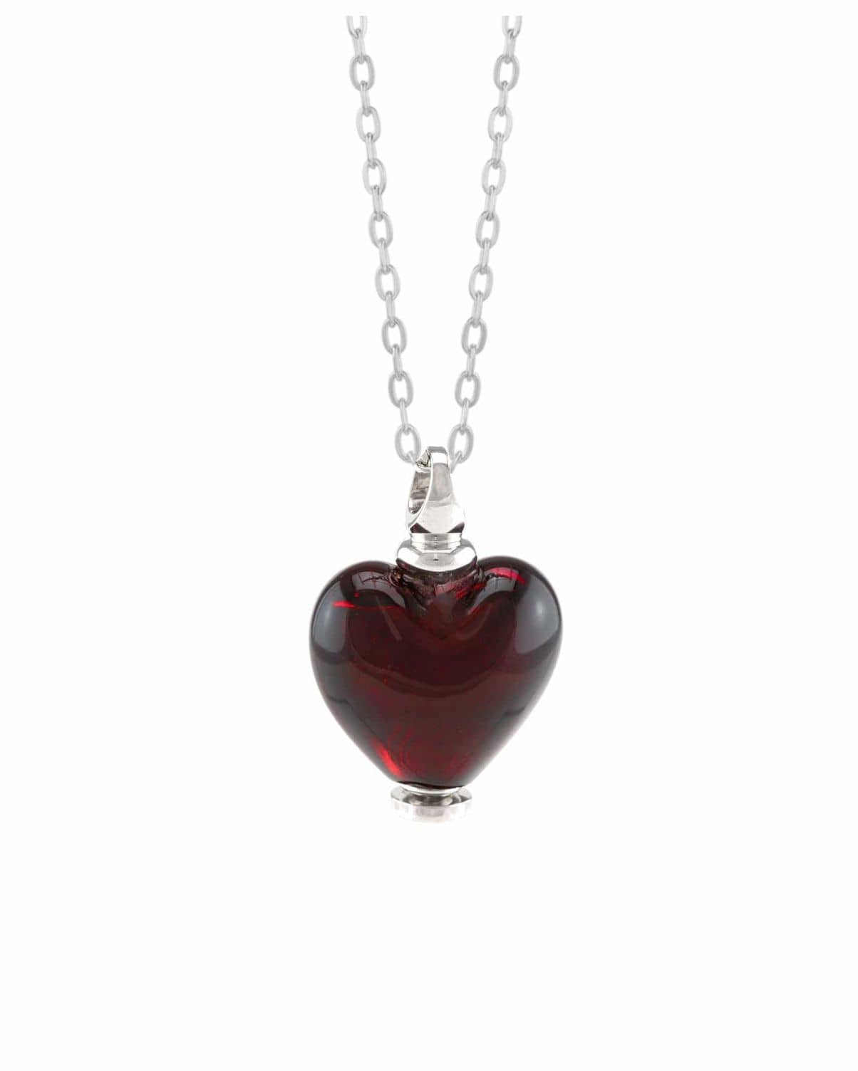 Loved Remembered Murano Glass Heart Urn - January
