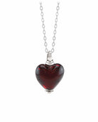 Loved Remembered Murano Glass Heart Urn - January