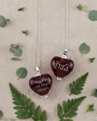 Loved Remembered Murano Glass Heart Urn - January
