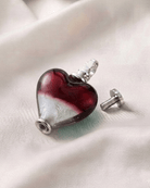 Loved Remembered Murano Glass Heart Urn - 'Joyful Hope'