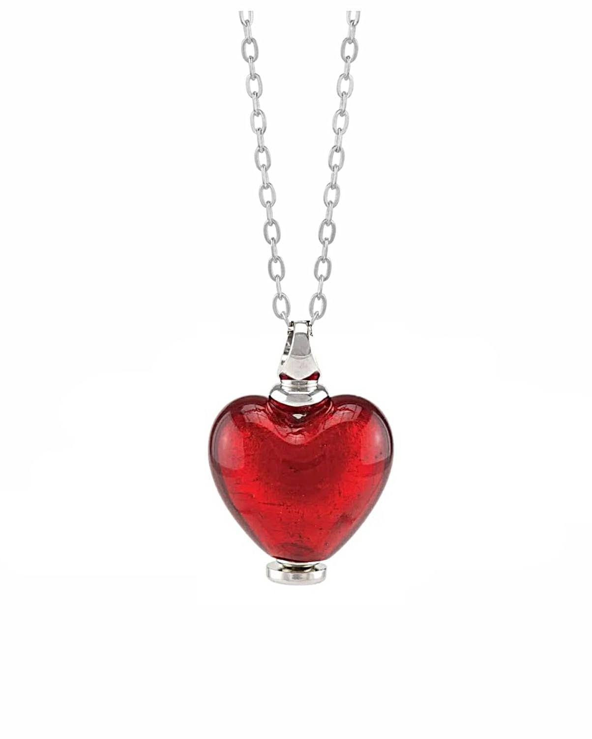 Loved Remembered Murano Glass Heart Urn - July