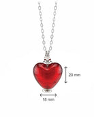 Loved Remembered Murano Glass Heart Urn - July