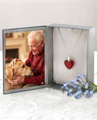 Loved Remembered Murano Glass Heart Urn - July