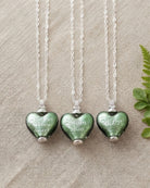 Loved Remembered Murano Glass Heart Urn - June