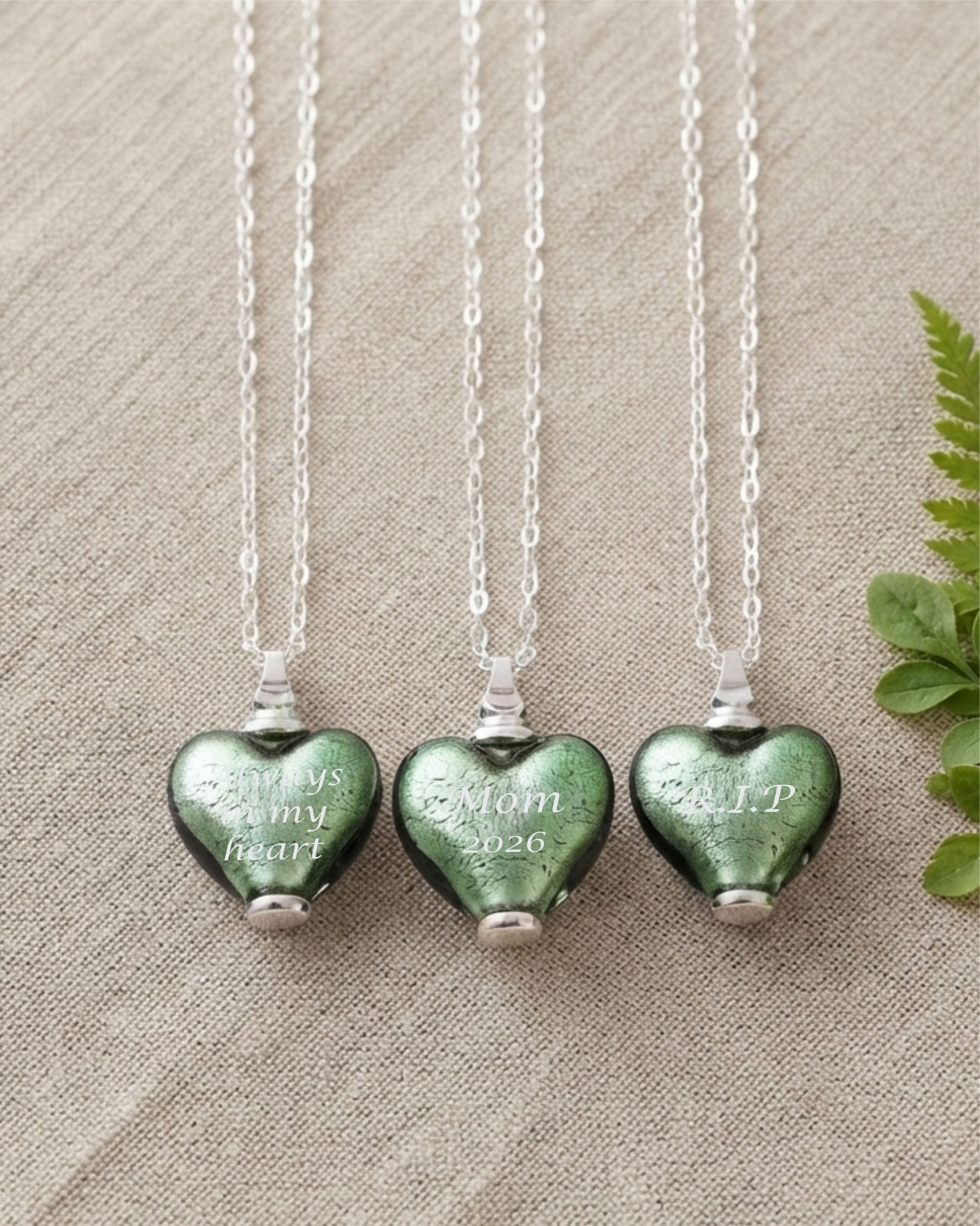 Loved Remembered Murano Glass Heart Urn - June