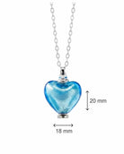 Loved Remembered Murano Glass Heart Urn - March