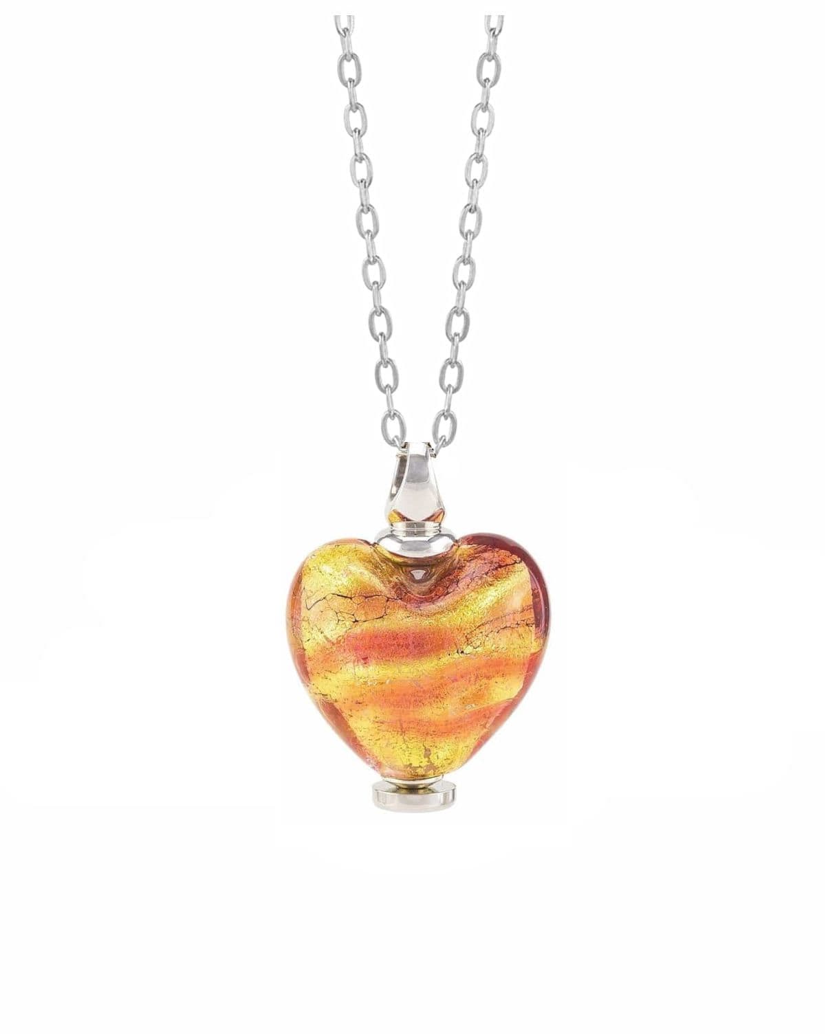 Loved Remembered Murano Glass Heart Urn - November