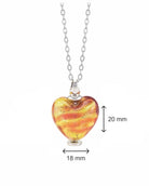 Loved Remembered Murano Glass Heart Urn - November