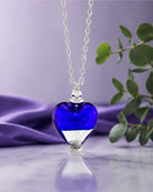 Loved Remembered Murano Glass Heart Urn - 'Peace and Harmony'
