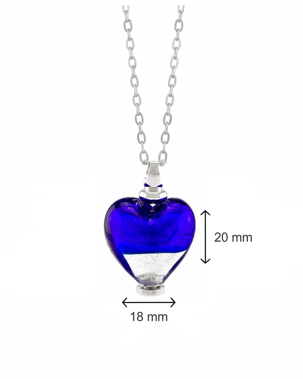 Loved Remembered Murano Glass Heart Urn - 'Peace and Harmony'