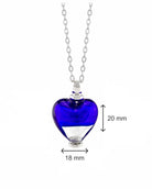 Loved Remembered Murano Glass Heart Urn - 'Peace and Harmony'