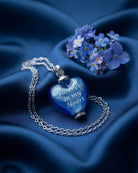 Loved Remembered Murano Glass Heart Urn - September
