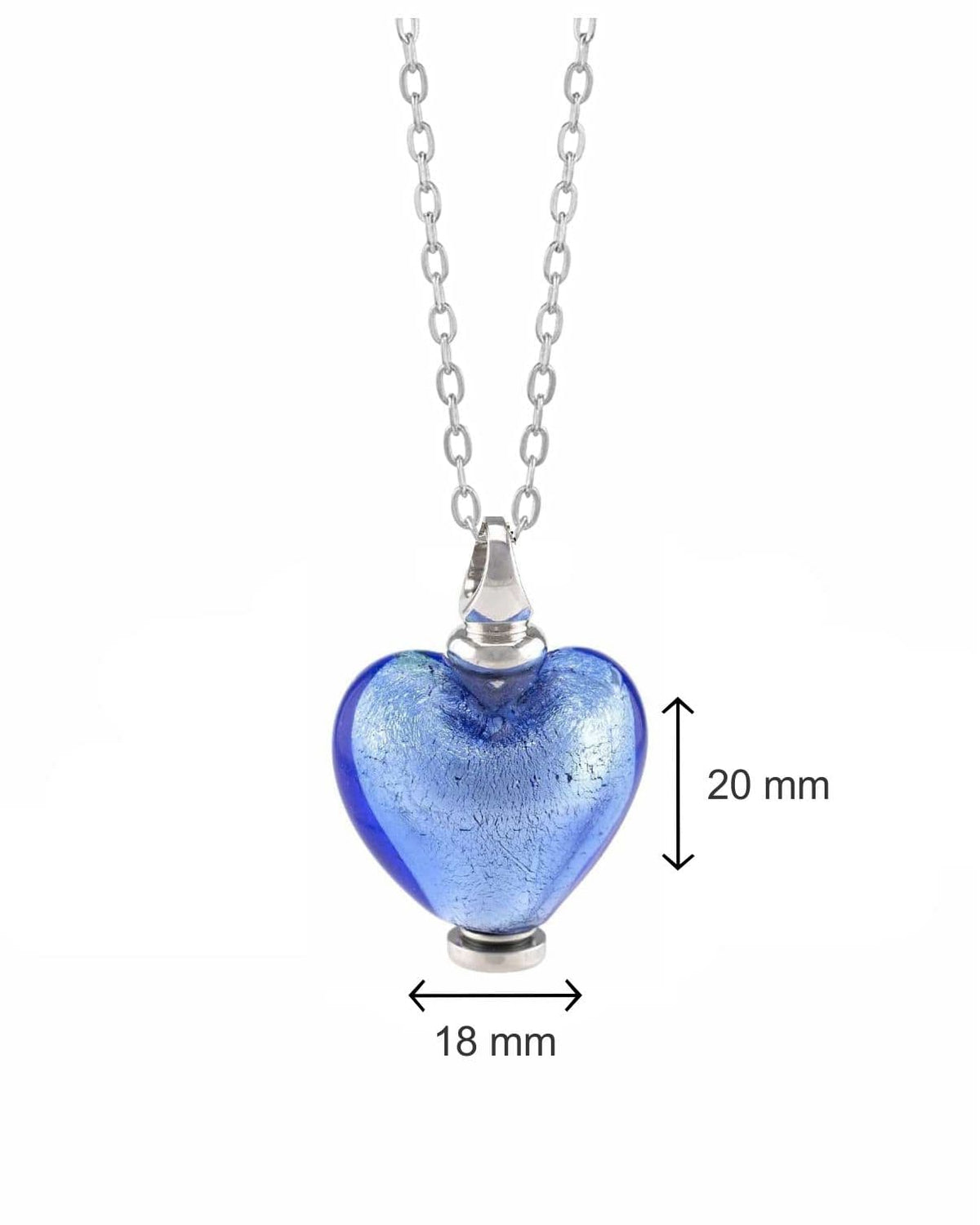 Loved Remembered Murano Glass Heart Urn - September