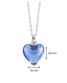 Loved Remembered Murano Glass Heart Urn - September