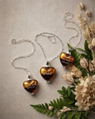Loved Remembered Murano Glass Heart Urn - 'Sweet Promise'
