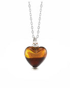 Loved Remembered Murano Glass Heart Urn - 'Sweet Promise'