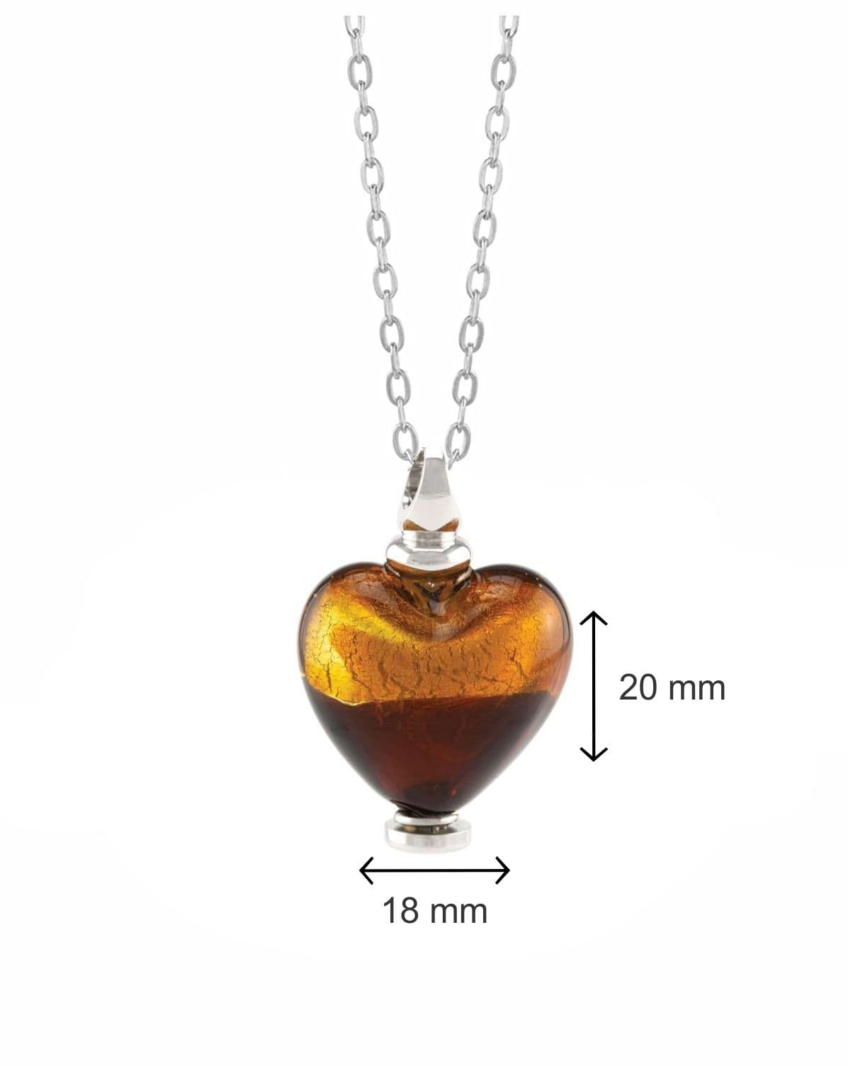 Loved Remembered Murano Glass Heart Urn - 'Sweet Promise'