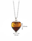 Loved Remembered Murano Glass Heart Urn - 'Sweet Promise'