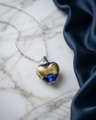 Loved Remembered Murano Glass Heart Urn - 'Wrapped in Glory'