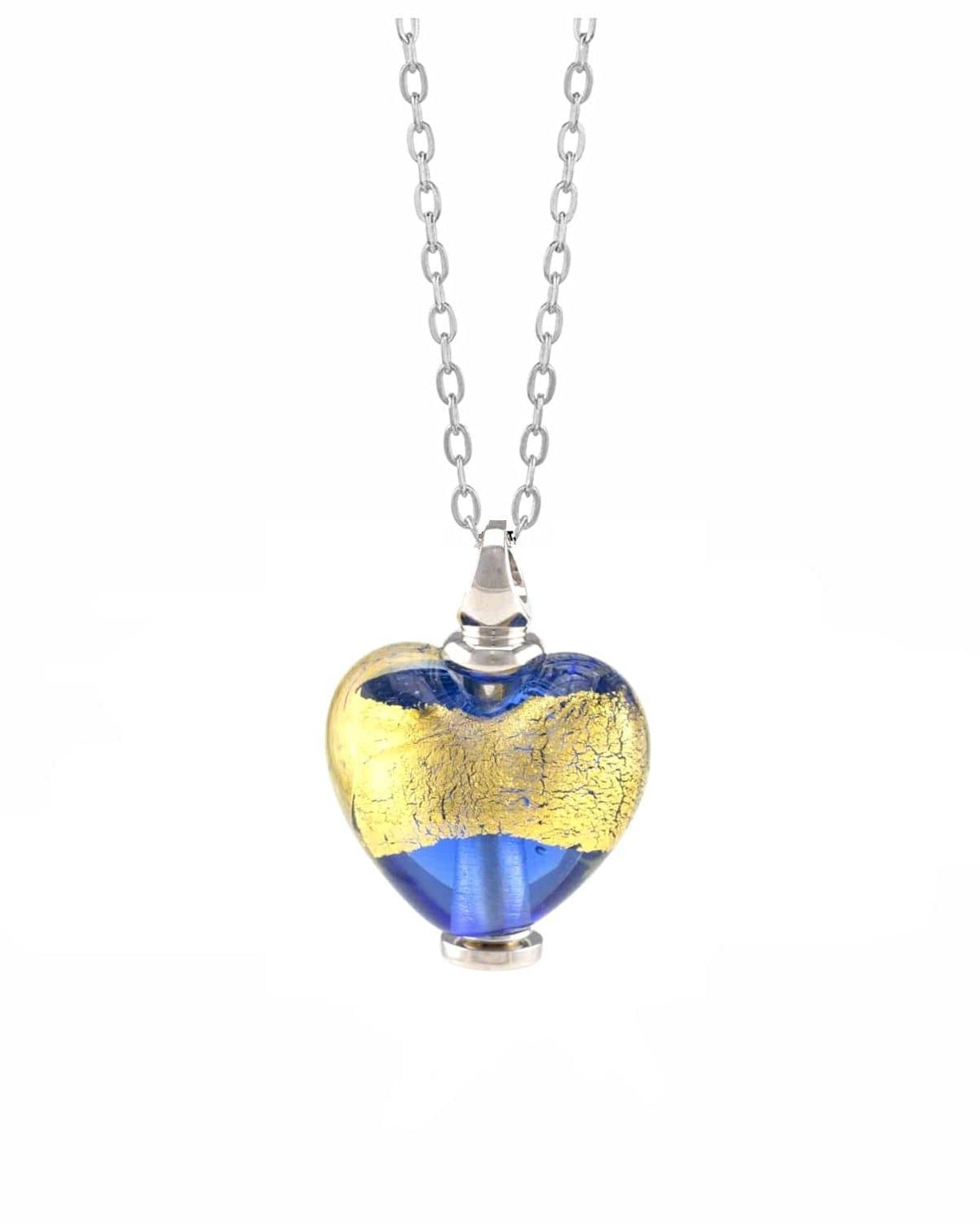 Loved Remembered Murano Glass Heart Urn - 'Wrapped in Glory'