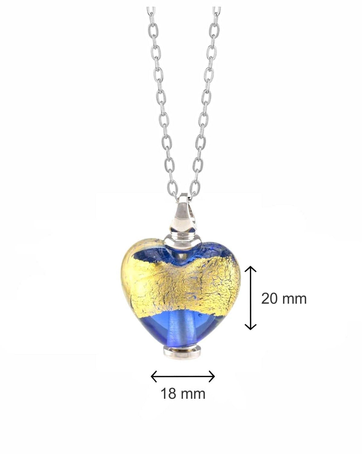 Loved Remembered Murano Glass Heart Urn - 'Wrapped in Glory'