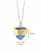 Loved Remembered Murano Glass Heart Urn - 'Wrapped in Glory'