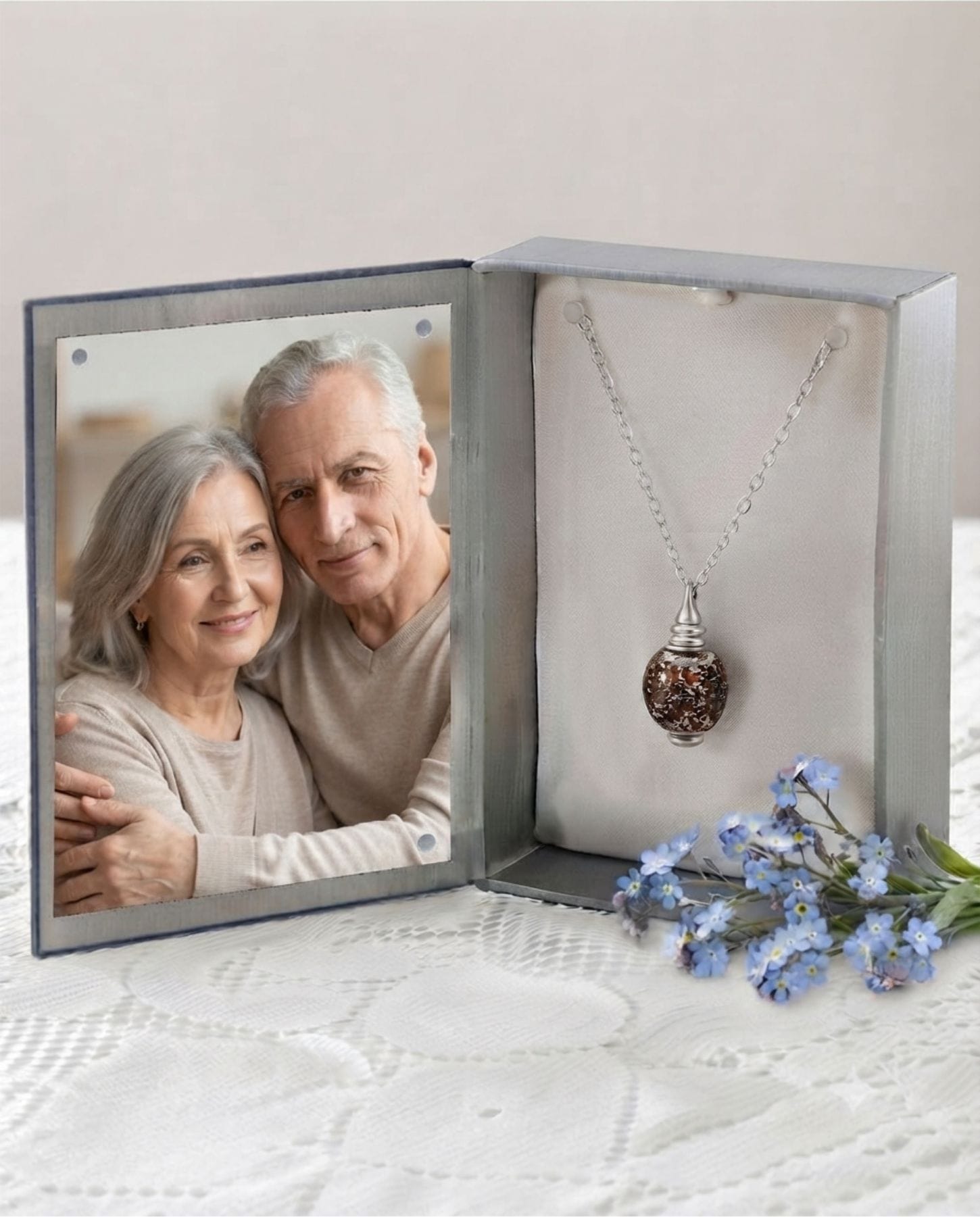 Loved Remembered Murano Glass Olive - Everlasting Embrace