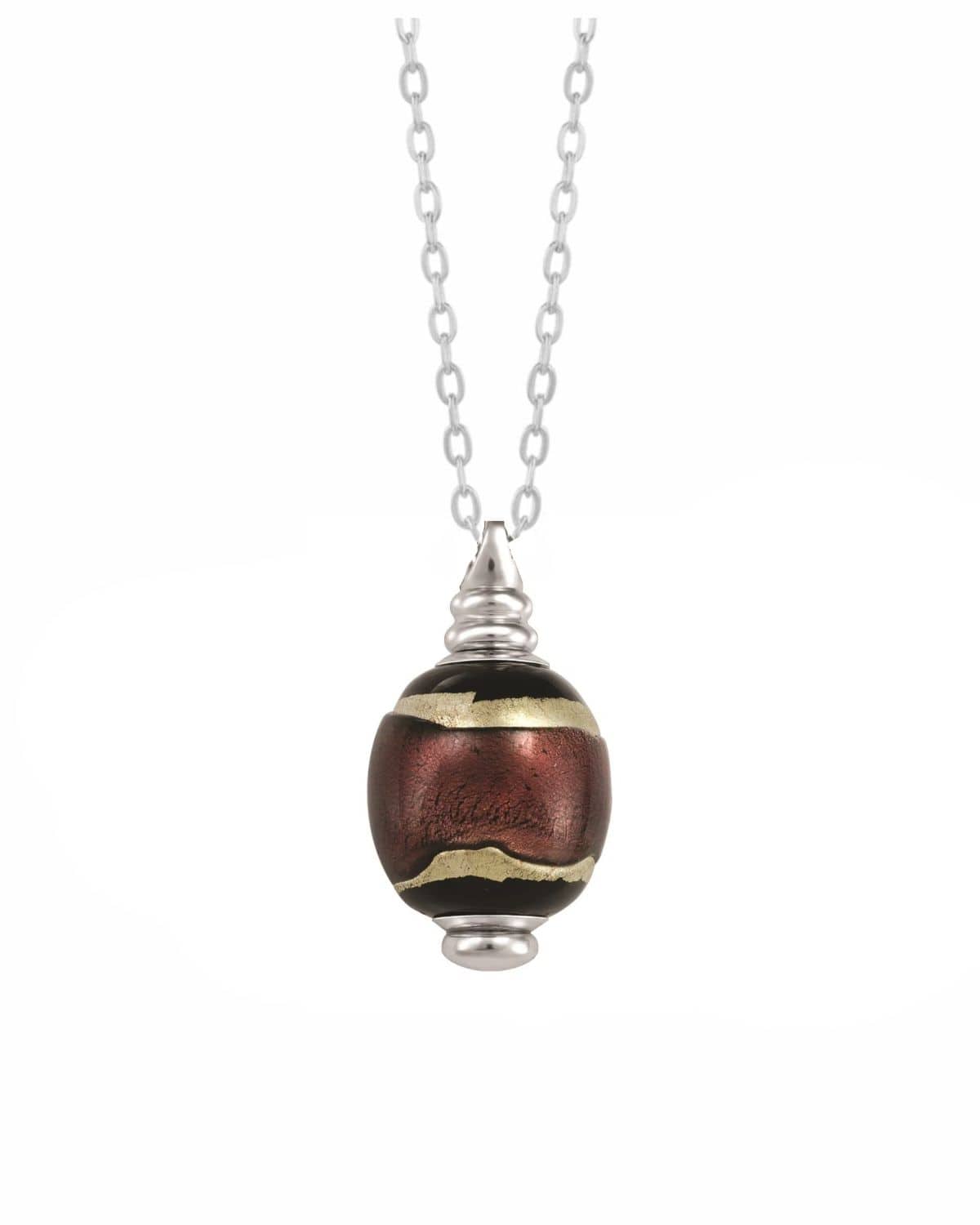 Loved Remembered Murano Glass Olive - 'Gilded Dreams'