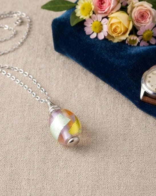 Loved Remembered Murano Glass Olive - Loving Whispers