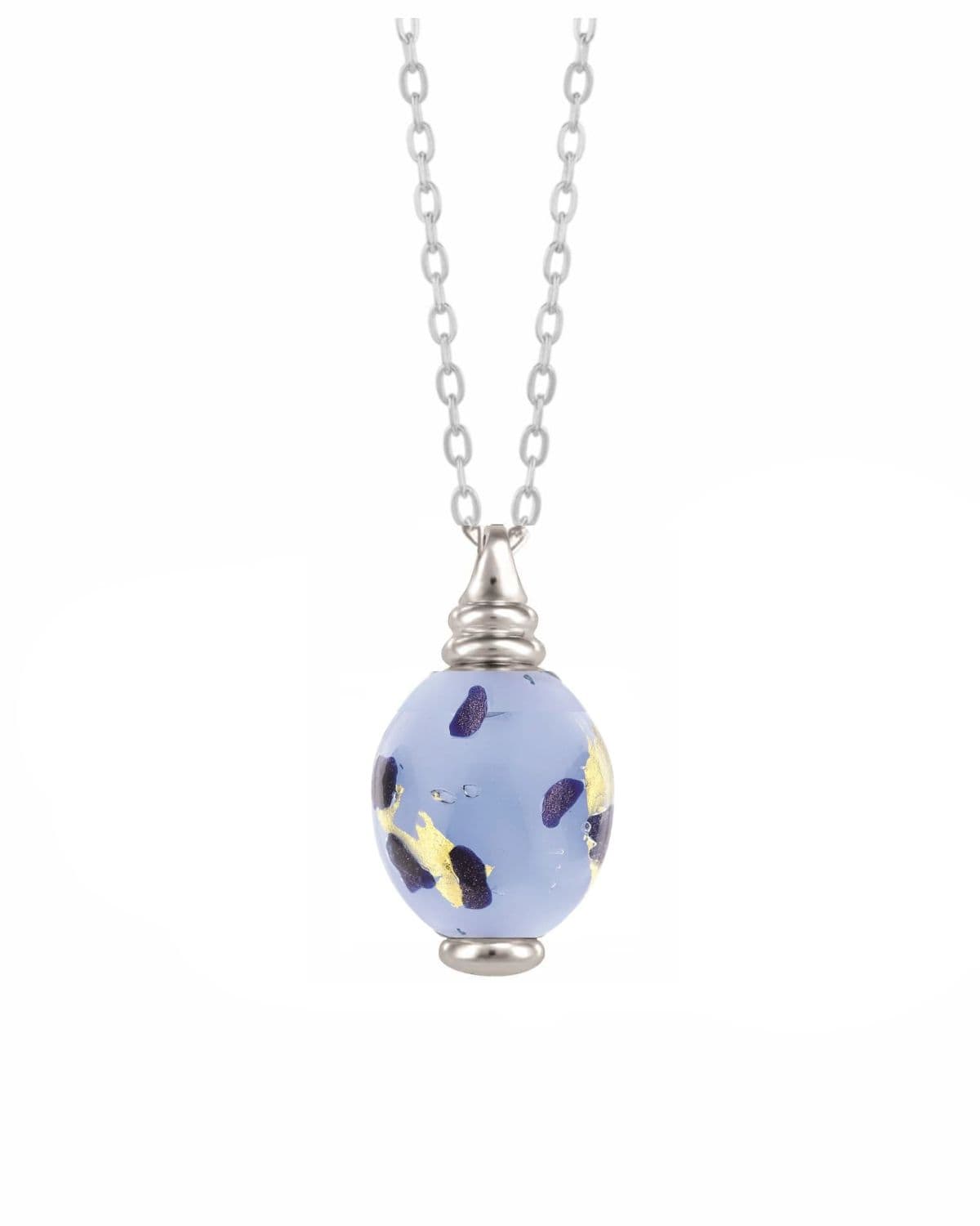 Loved Remembered Murano Glass Olive - Ocean Mist