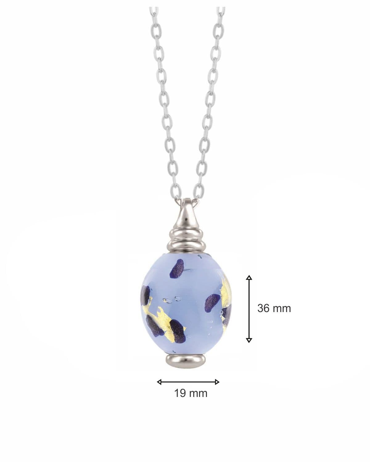 Loved Remembered Murano Glass Olive - Ocean Mist