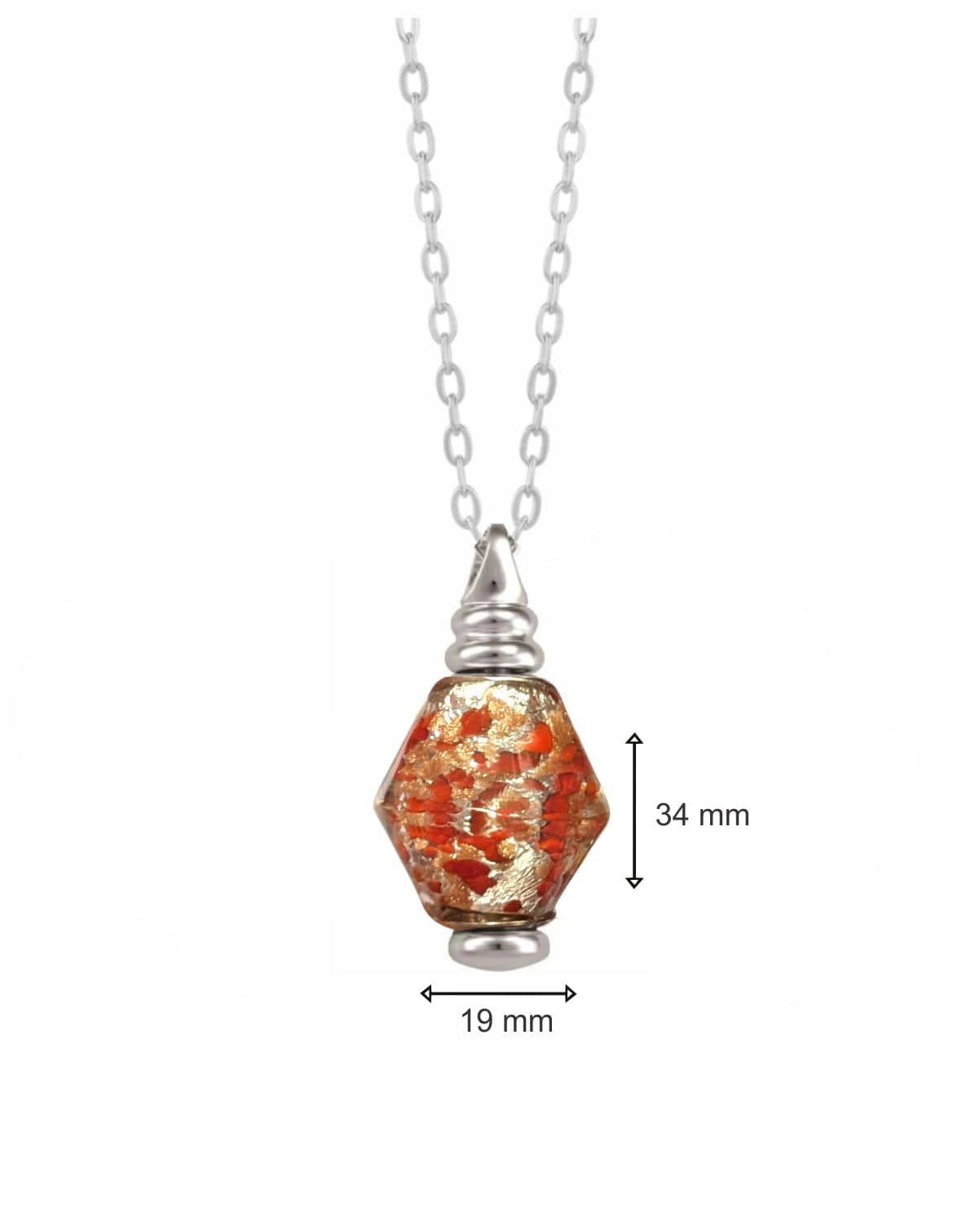 Loved Remembered Murano Glass Pendant Urn - Beloved