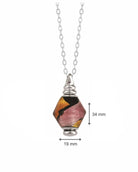 Loved Remembered Murano Glass Pendant Urn - 'Eventide Rose'